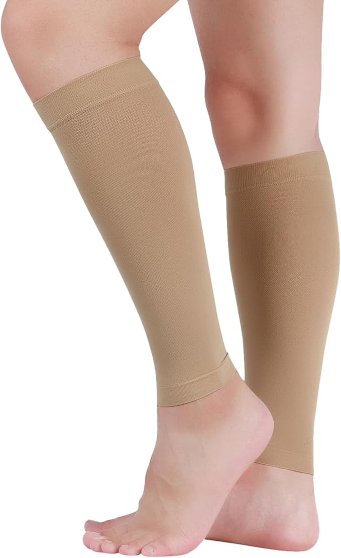 Lin Performance Medical Calf Compression Sleeve for Women and Men Lightweight Footless Socks for Nurses, Pregnant, Travel ...
