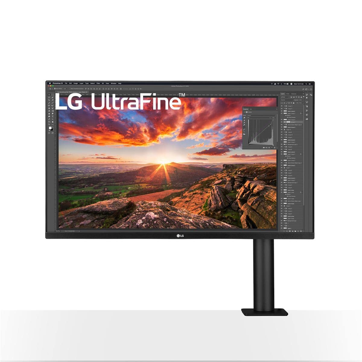 Lg 32Un880-B 32 Ultrafine Display Ergo Uhd 4K Ips Display With Hdr 10 Compatibility And Usb Type-C Connectivity, Black