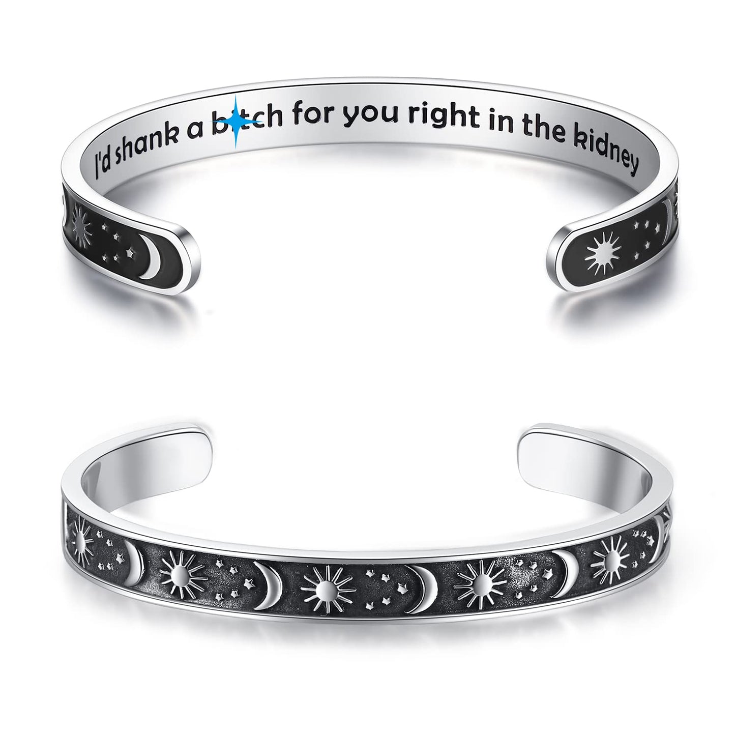 TONY & SANDY Friend Gifts for Women Id Shank a b for You Bracelet Best Friend Birthday Christmas Gift for Women Funny Easter Mot