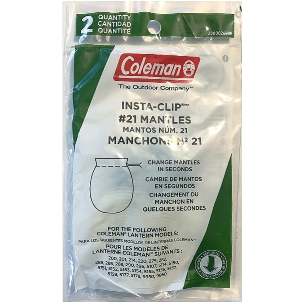 Coleman Instaclip #21 Mantles - well-made Lantern Replacement, Model 21B122