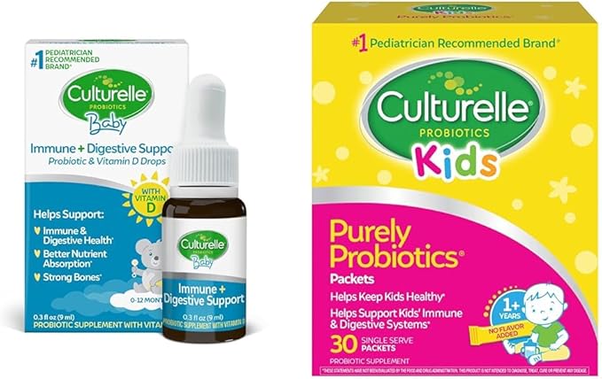 Culturelle Baby & Kids Probiotics with Vitamin D, Digestive & Immune Support for Infants, Newborns & Children