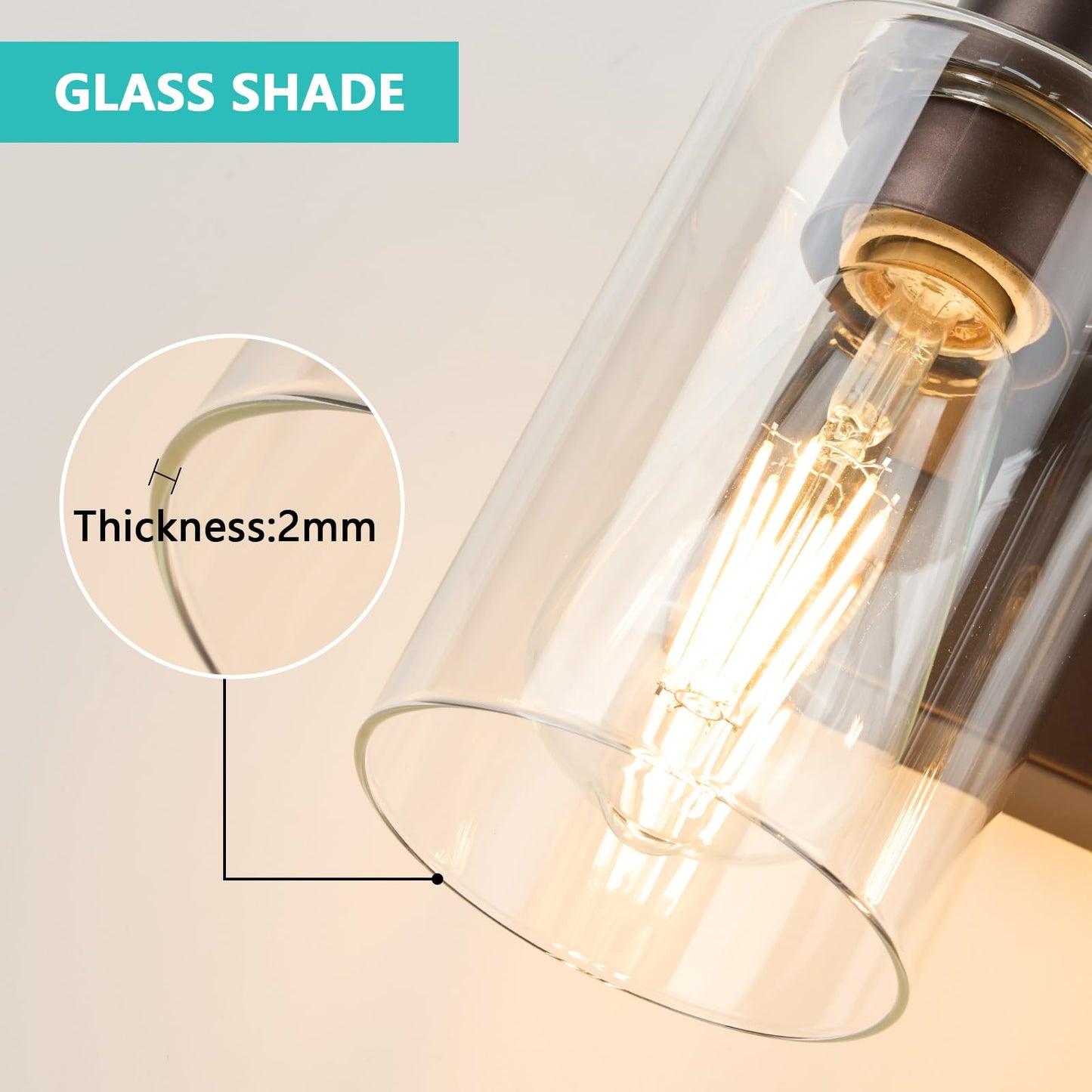 Alaislyc 5-Light Bathroom Light Fixtures Modern Orb Vanity Lights For Bathroom Lighting Fixtures Over Mirror With Clear Glass Shade For Cabinet Mirror Bedroom Hallway