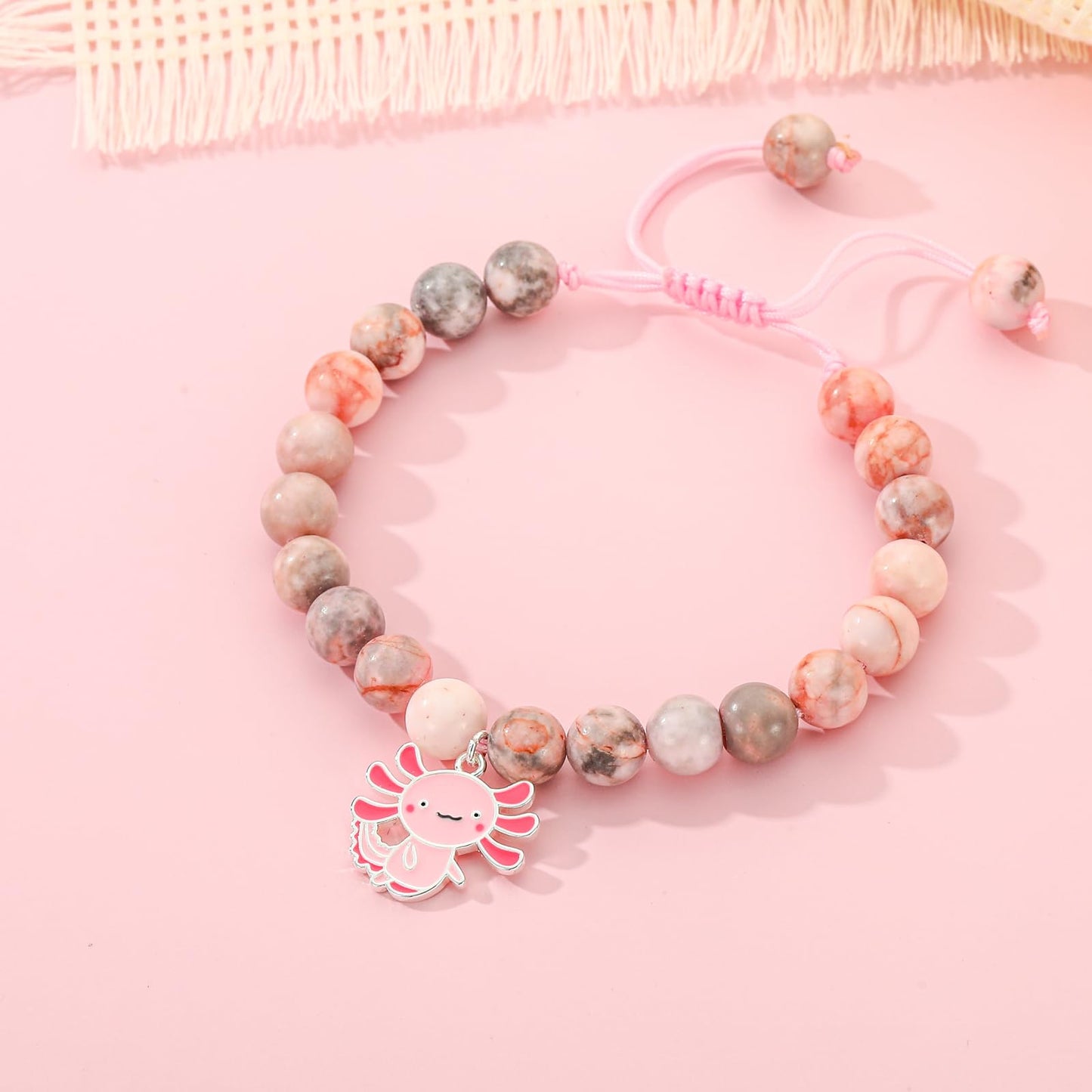 VULETO Axolotl Bracelet Gifts for Girls Women, Charm Bracelet Axolotl Costume Stuff Birthday Decorations Christmas Valentines Je