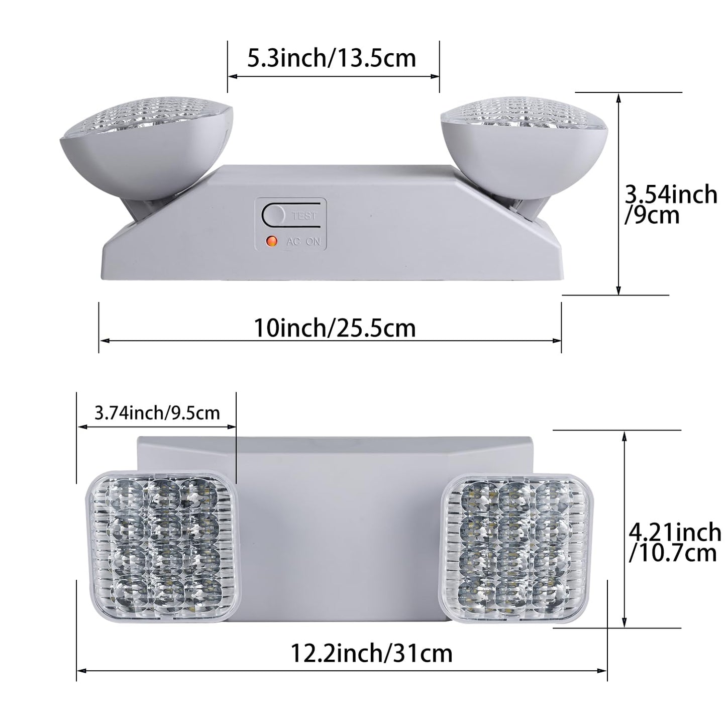 Apmeetlux Led Emergency Lights For Business Home Power Failure 4Hours 300Lm Automatic Battery Backup Rechargeable Emergency Exit Lighting Fixtures Hardwired  Ul 924 Ac85-277V