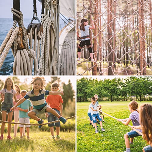 Jute Rope - Twisted Manila Natural Thick Hemp Rope Multipurpose for Indoor and Outdoor Use, for Docks, Railings, DIY Proje...
