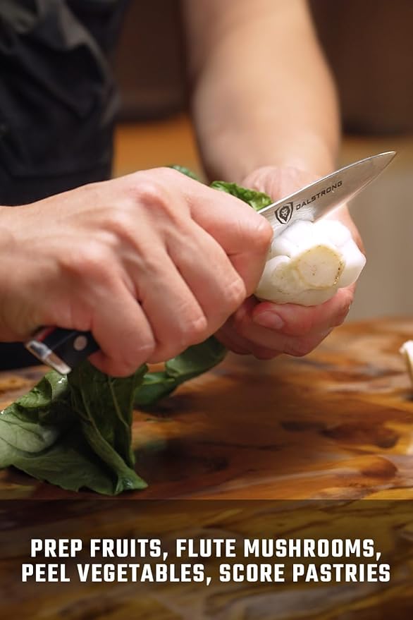 Dalstrong Paring Knife - 3.5 inch - Shogun Series ELITE - Damascus - AUS-10V Japanese Super Steel Kitchen Knife - Vacuum Treated - Vegetable, Fruit Knife - Razor Sharp Cooking Chef's Knife - w/Sheath