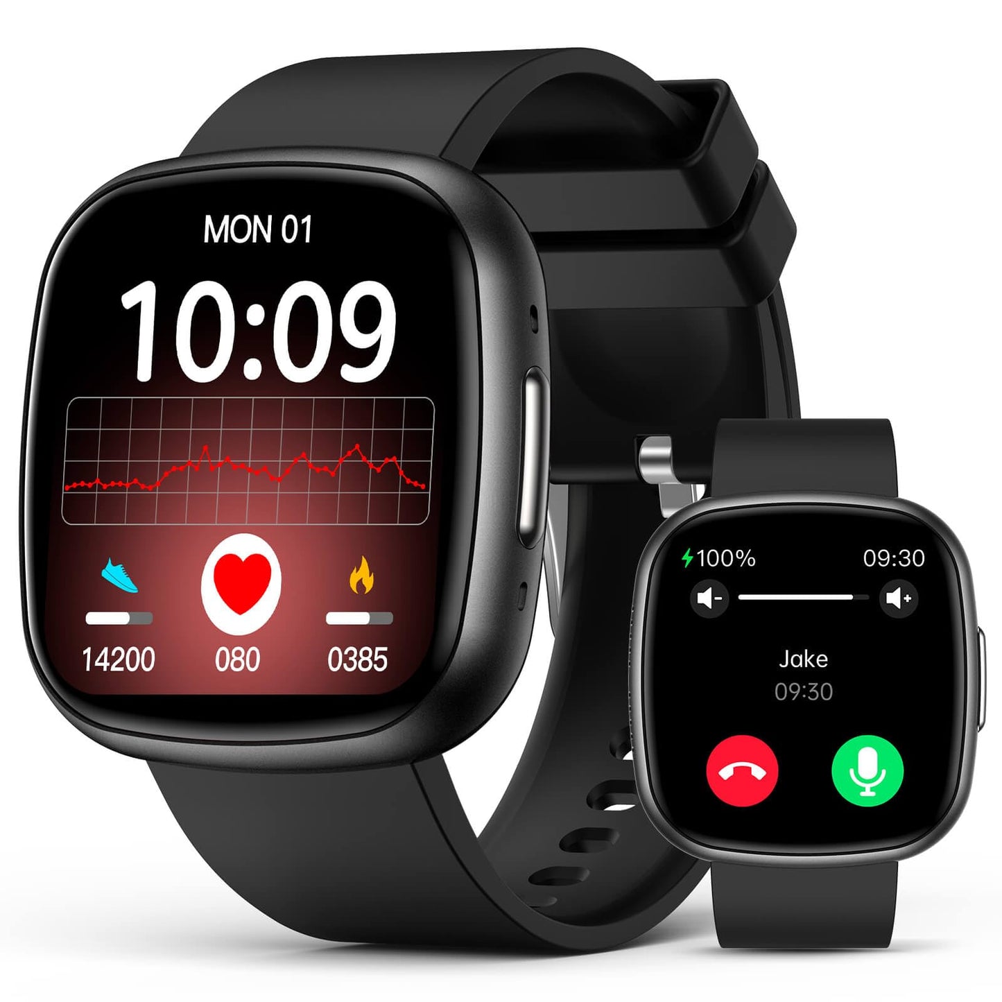 Smart Watch for Men Women, 1.72" Super Retina HD Display with Sleep Stress, 24/7 Heart Rate HRV Spo2 Monitor, Fitness Tracker with 135 Sport Modes, Waterproof Square Watch, Compatible Android and iOS
