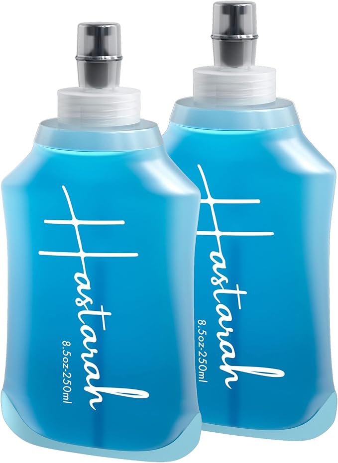 Flexible Running Bottle - Two Pack: 8.5oz, Foldable, BPA/PVC Free, Perfect for Hydration Pack, Running Vest - Ideal for Jo...