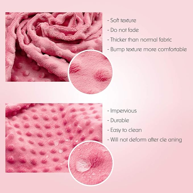 Baby Changing Pad Cover, Super Soft Plush Dot Diaper Changing Table Covers for Baby Girls and Boys, Ultra Comfortable, Safe for Babies, Fit 32"/34'' x 16" Pad (Strawberry Red)