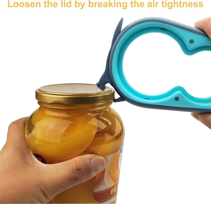 Latest Jar Opener and 5 in 1 Bottle Opener with Rubber Jar gripper Pad Ideal for Seniors with arthritis Weak Hands and Low Strength