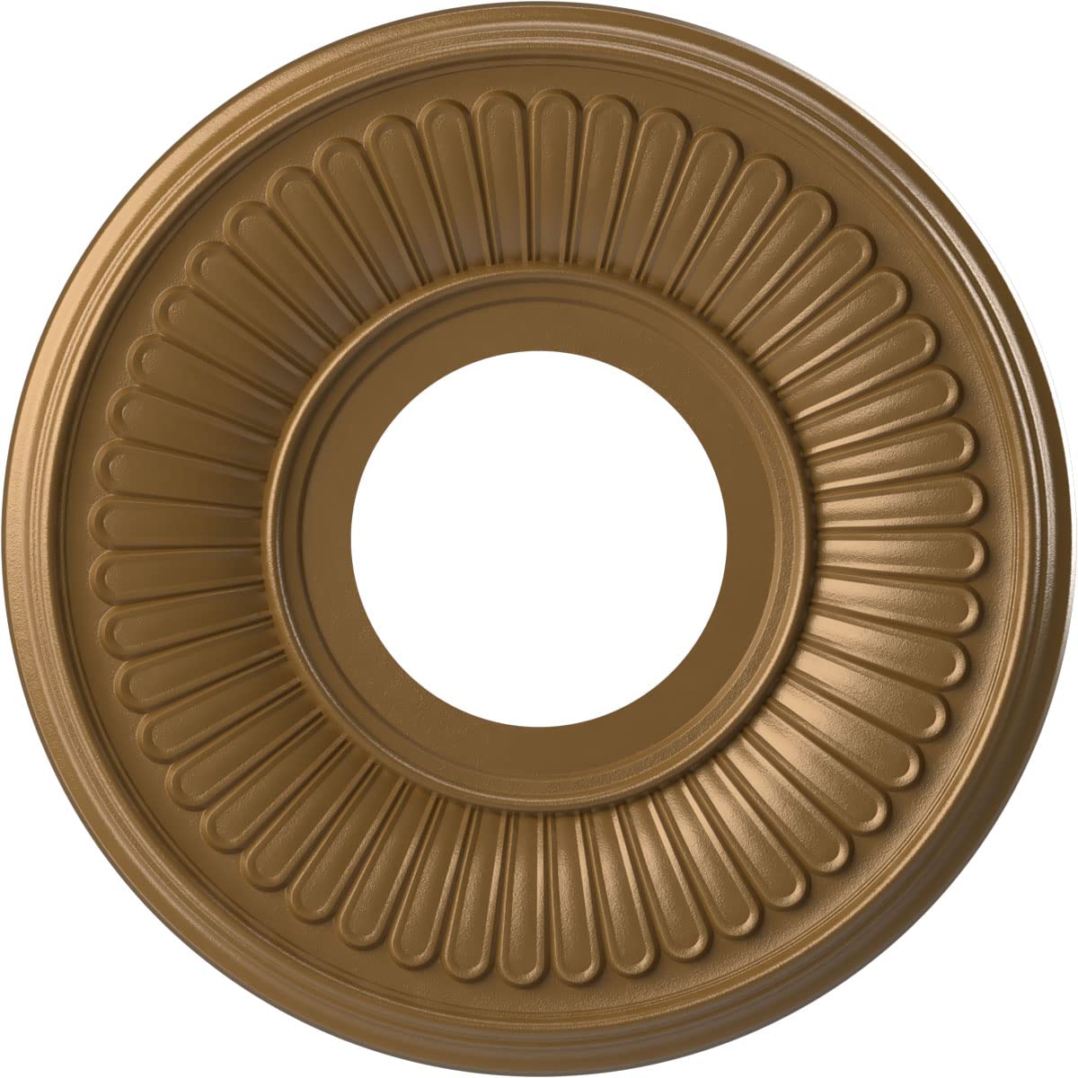 Ekena Millwork Cmp10Becgh Berkshire Thermoformed Pvc Ceiling Medallion (Fits Canopies Up To 4 1/2), 10Od X 3 1/2Id X 3/4P, Metal