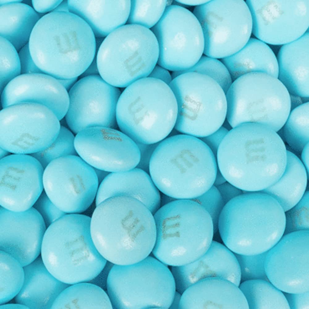 375pcs Light Blue Milk Chocolate Coated Bulk Candy (12oz, 375pcs) Baby Shower, Birthday Wedding Party Favors