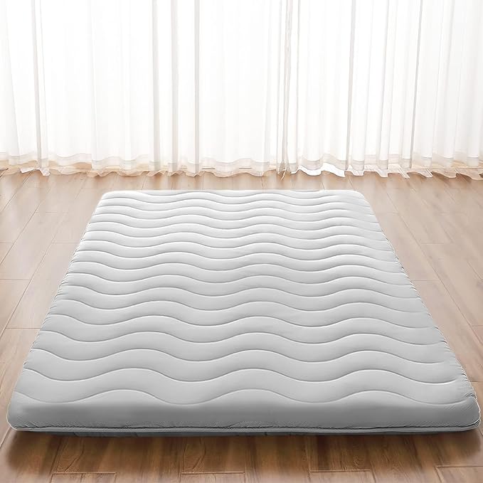 Japanese Futon Floor Mattress, 100% High Density Comfortable Foam, 3.5" Thicken Foldable Mattress Tatami Mat Sleeping Pad,...