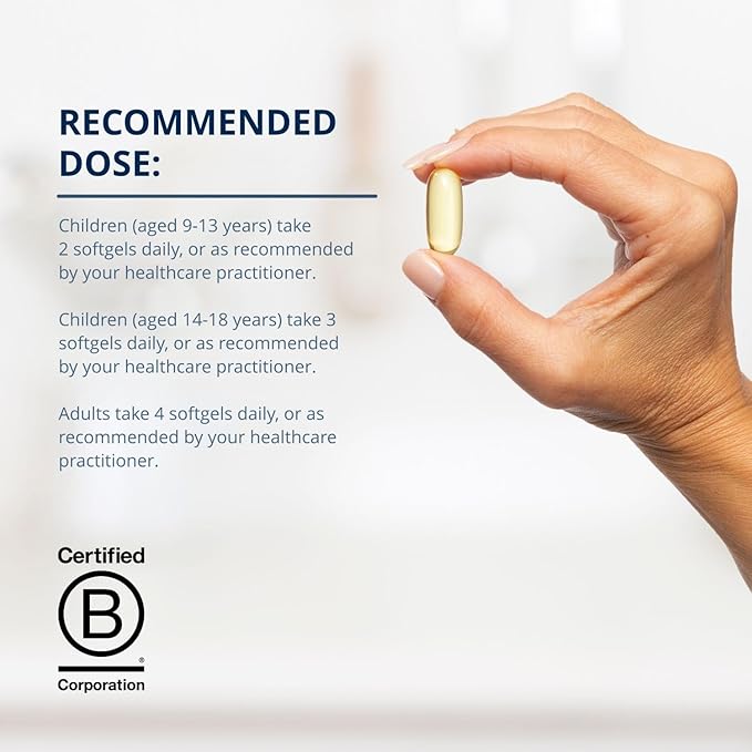 Metagenics OmegaGenics Fish Oil EPA-DHA 720 mg - Omega-3 Fish Oil Supplement - High Potency - for Heart Health, Musculoskeletal Health & Immune System Health* - with DHA & EPA - 120 Softgels