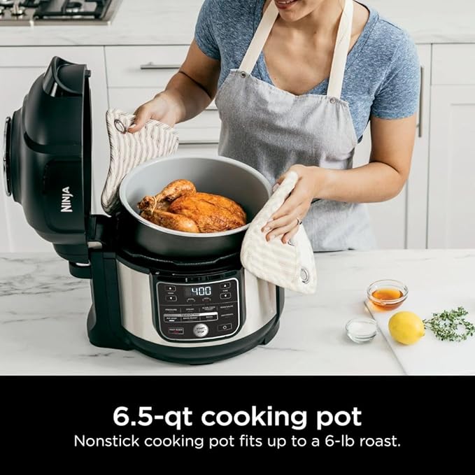 Ninja Foodi 10‑in‑1 6.5‑Qt Pro Pressure Cooker & Air Fryer with TenderCrisp Technology, Precise Heating & Family‑Sized Capacity O300 (6.5 Quarts)