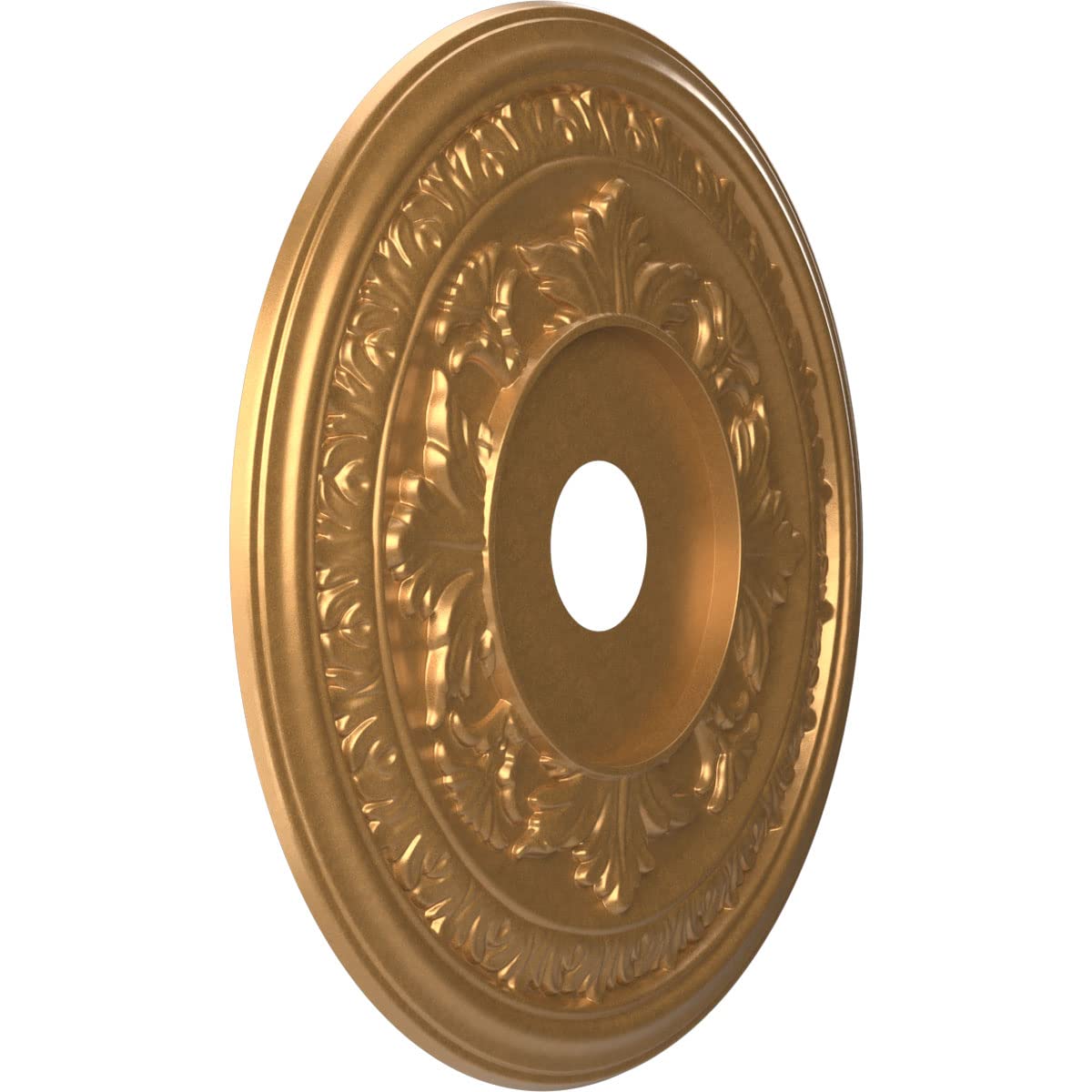 Ekena Millwork Cmp22Babgl Baltimore Thermoformed Pvc Ceiling Medallion (Fits Canopies Up To 7 3/4), 22Od X 3 1/2Id X 1P, Bright