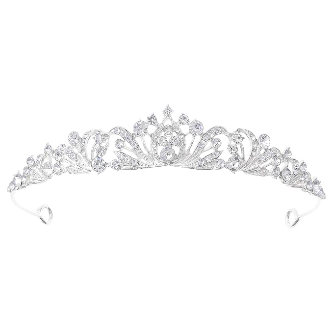 Silver Tiara Crown for Women Wedding Tiaras for Bride Princess Crowns and Tiaras for Girl Rhinestone Crowns for Birthday H...