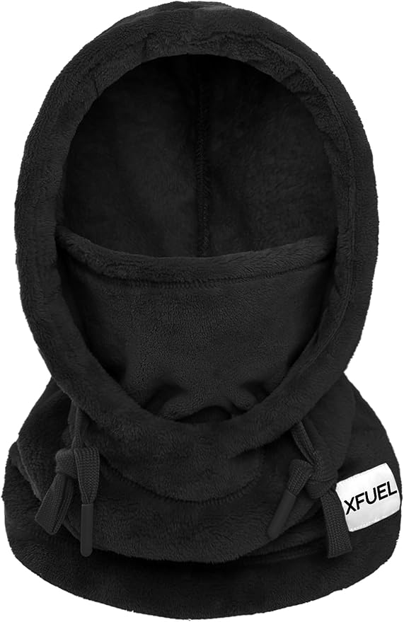 XFUEL Balaclava Ski Mask for Women Men, Winter Thermal Hood Neck Warmer, Plush Lined, Windproof
