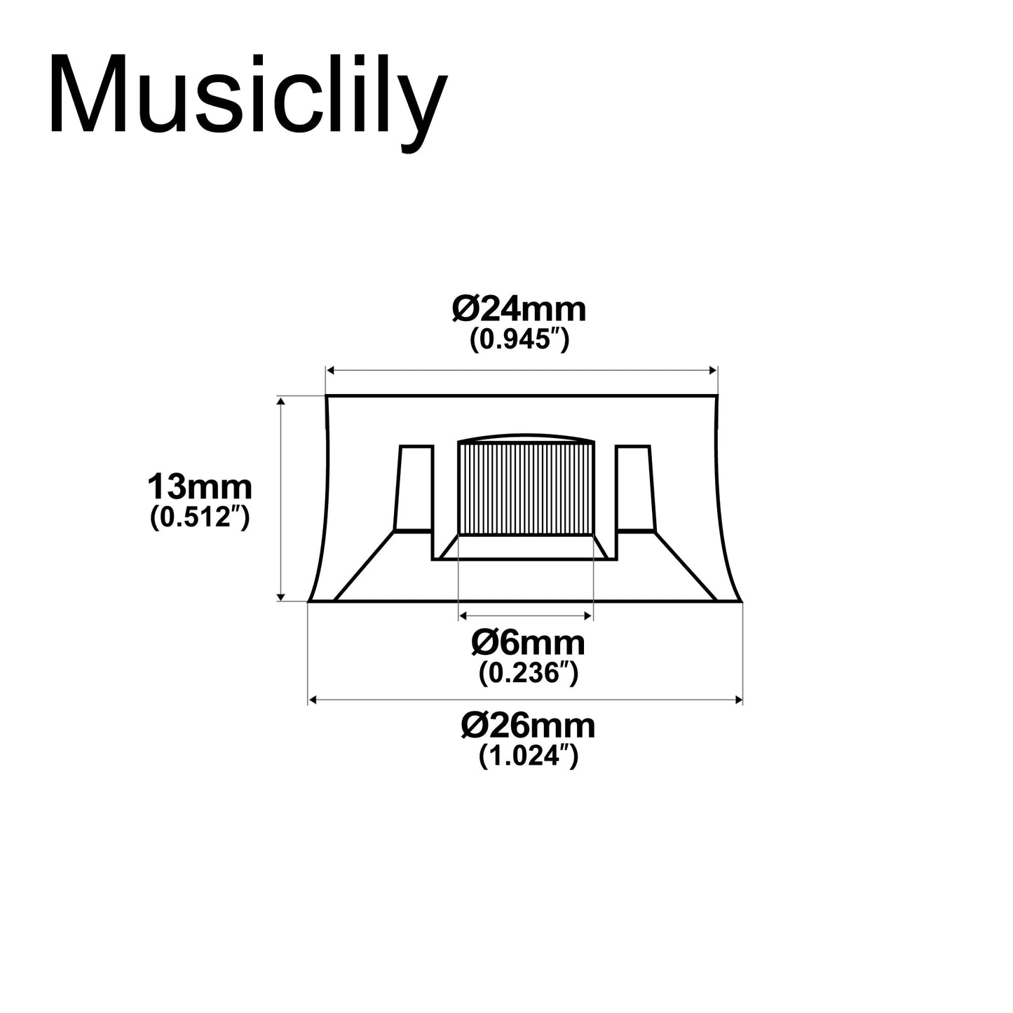 Musiclily Lp Guitar Speed Knobs Tone Volume Control Knobs For 18 Coarse-Spline Import Metric Split Shaft Pots Epiphone Les Paul