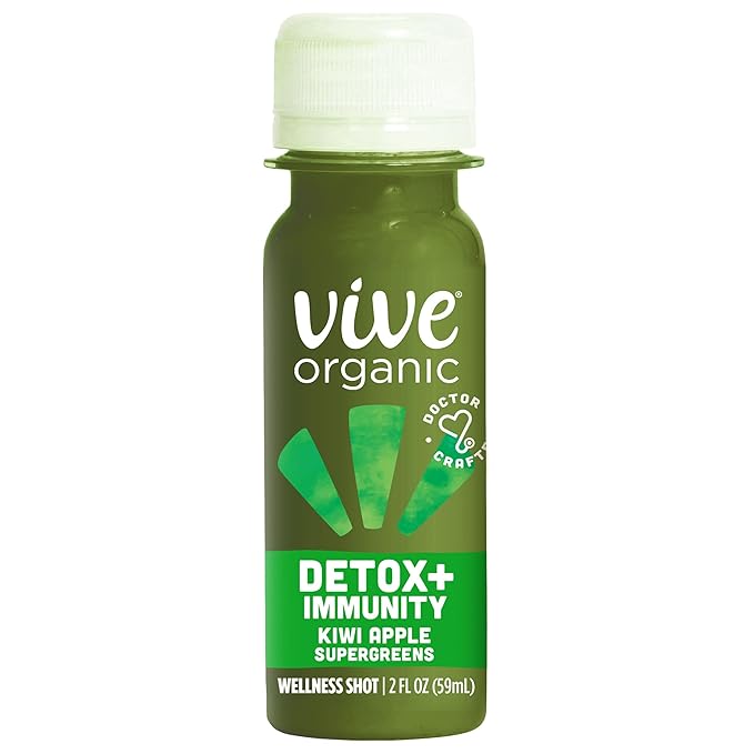 Vive Organic Detox + Immunity Kiwi Apple Wellness Shot, 2 fl oz Bottle