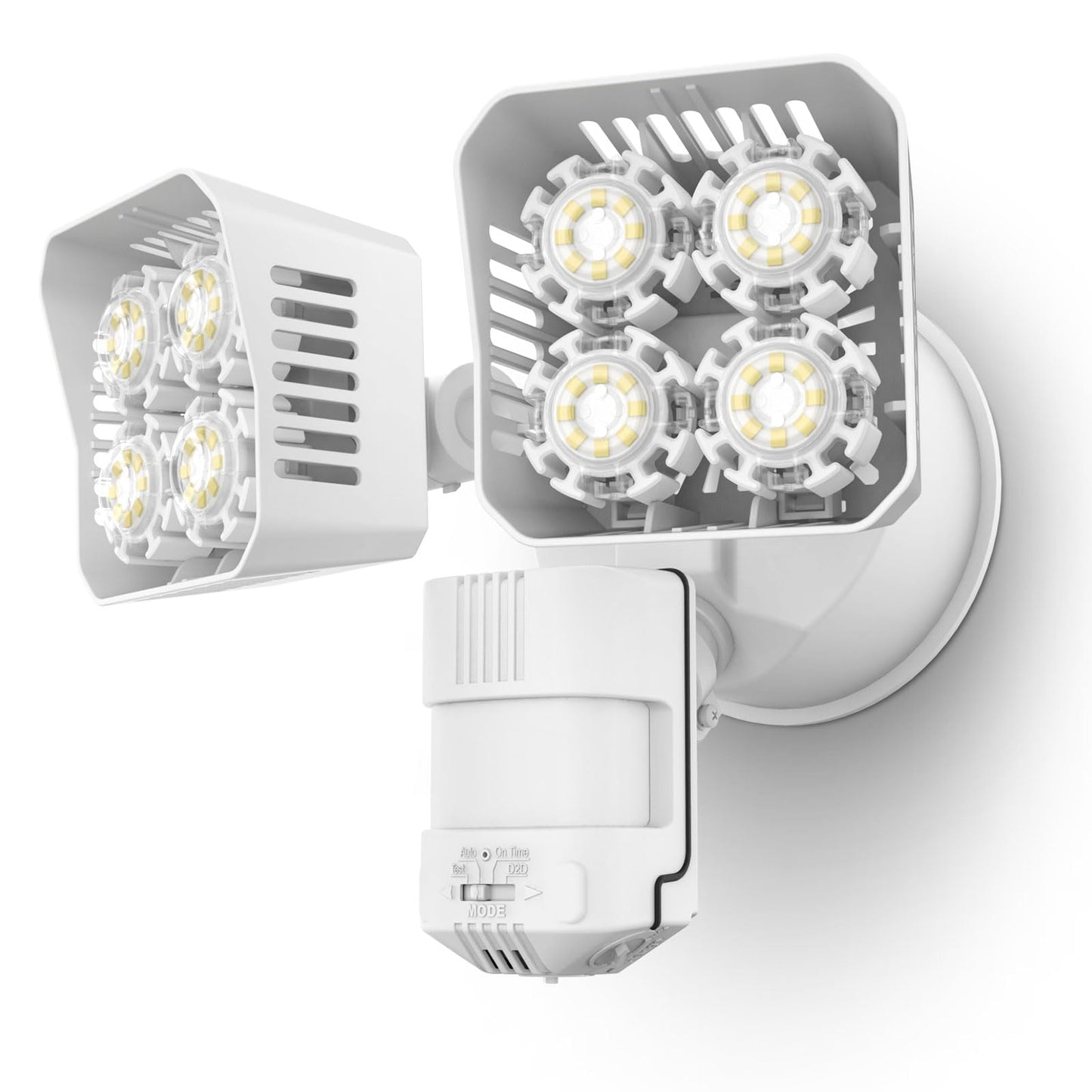 SANSI 36W Motion Sensor Outdoor Flood Light, 3600LM, 5000K, IP65, White, Model C2440-HW