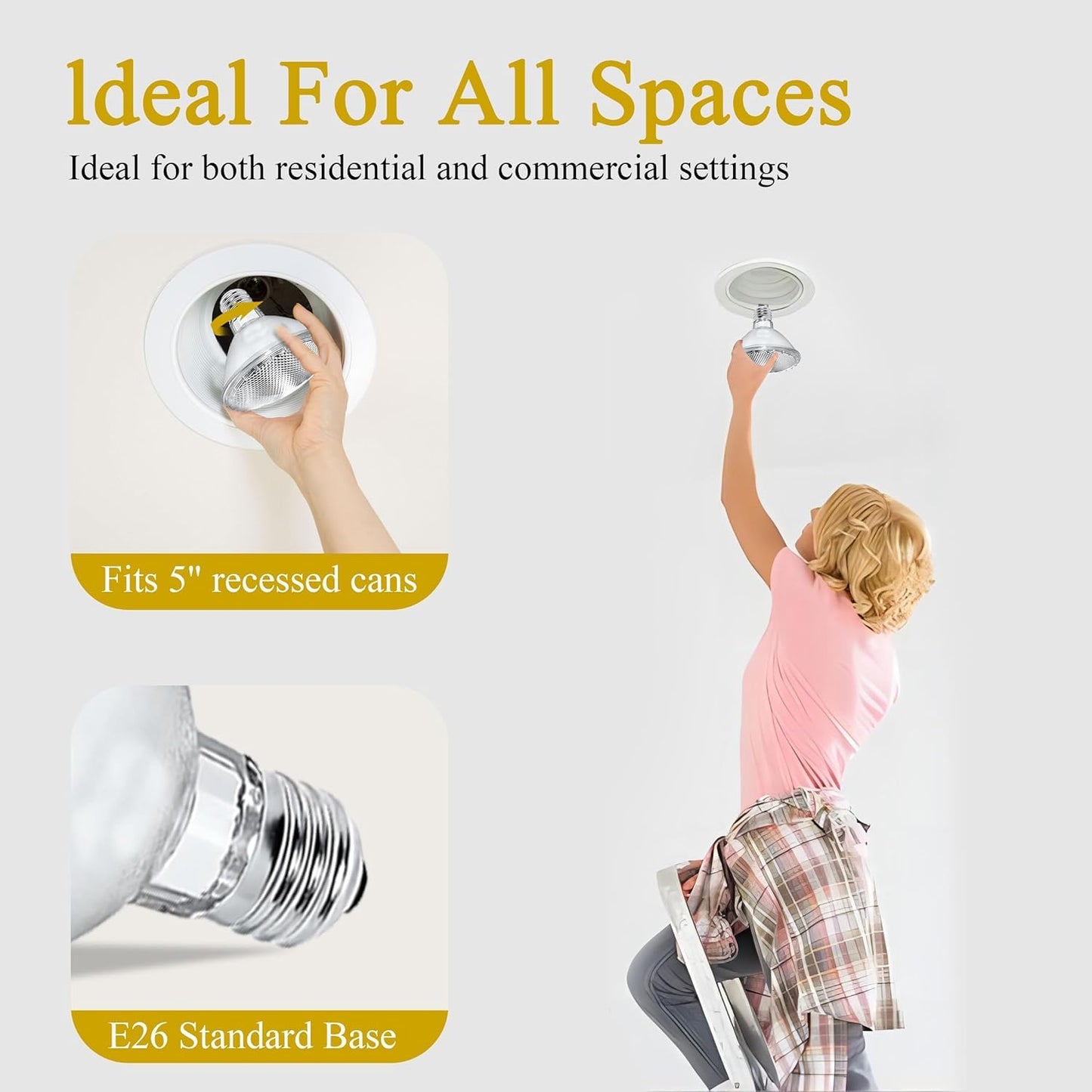 Lachesan 120V 75W Par30 Halogen Flood Light Bulbs Short Neck Bulb 75W Equivalent 2700K Warm White Dimmable High Brightness  Great For Accent Lighting  Tracking Light  Recessed Light Bulb(6Pack