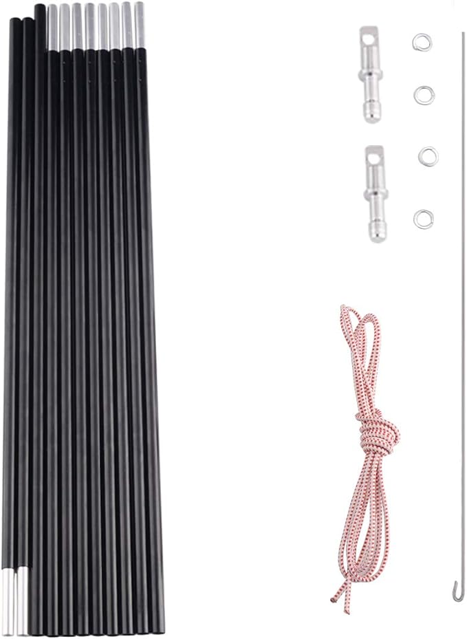 BRILLIANCE4U Aluminum Tent Poles Replacement, Fits Both Female and Male Ends, Lightweight Tent Pole Repair Kit, 7001 Alumi...