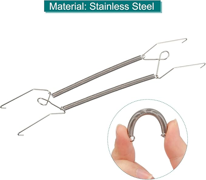 uxcell 5pcs Plate Hanger, 12 Inch Stainless Steel Invisible Wall Plate Hangers with Wall Decorative Hooks and Tip Protectors for Decorative Plates and Art, Silver