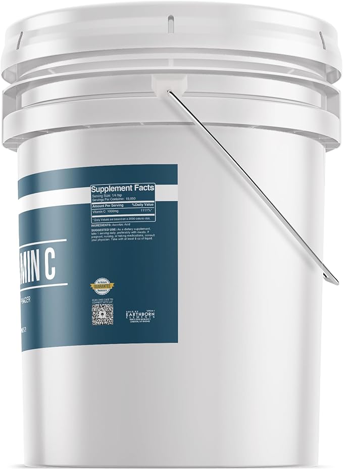Earthborn Elements Vitamin C Powder (5 Gallon), Ascorbic Acid, Supplement & Cleaner
