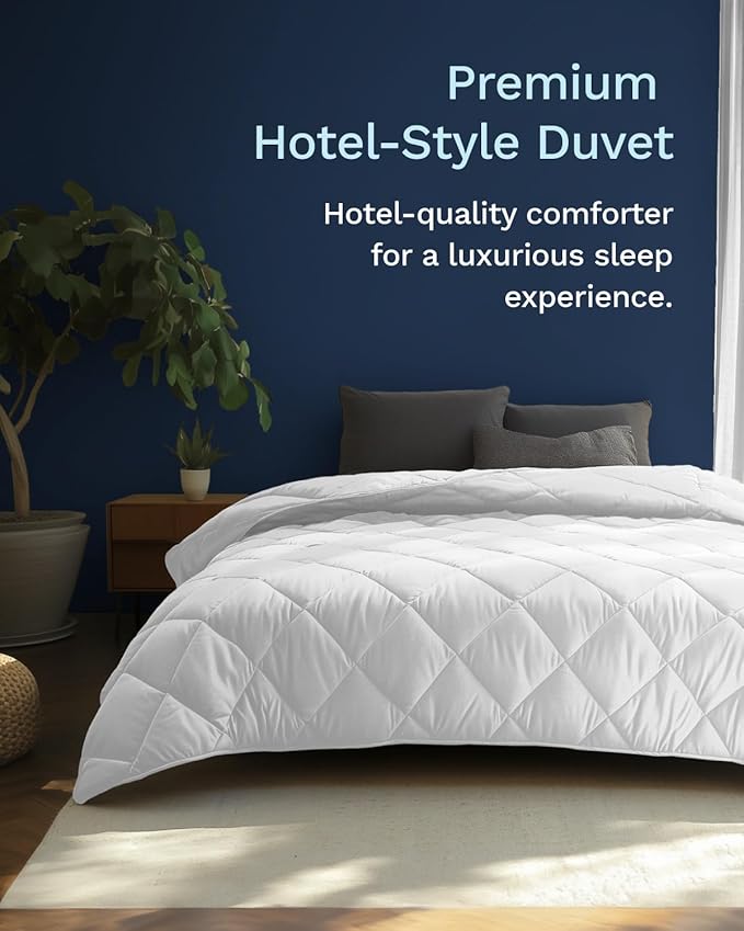 ViscoSoft Queen/Short Queen Microfiber All Seasons Down Alternative Quilted Comforter - Cooling Breathable Premium Soft Reversible Microfiber Duvet Blanket