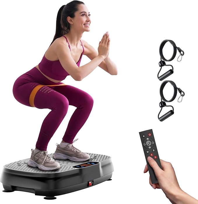 Vibration Plate Exercise Machine: TISSCARE Vibrating Plates for Weight Loss and Lymphatic Drainage, 400lbs Shake Plate Who...