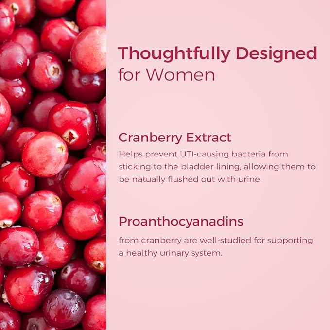Women’s Probiotics Capsules with Cranberry & Prebiotics – 40 Billion CFU, 11 Strains for Vaginal Health Female Intimate Wellness*