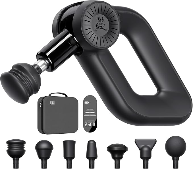 BOB AND BRAD D6 Pro Massage Gun Deep Tissue Percussion with 16mm Amplitude 85lbs Stall Force, FSA Eligible & HSA Approved ...