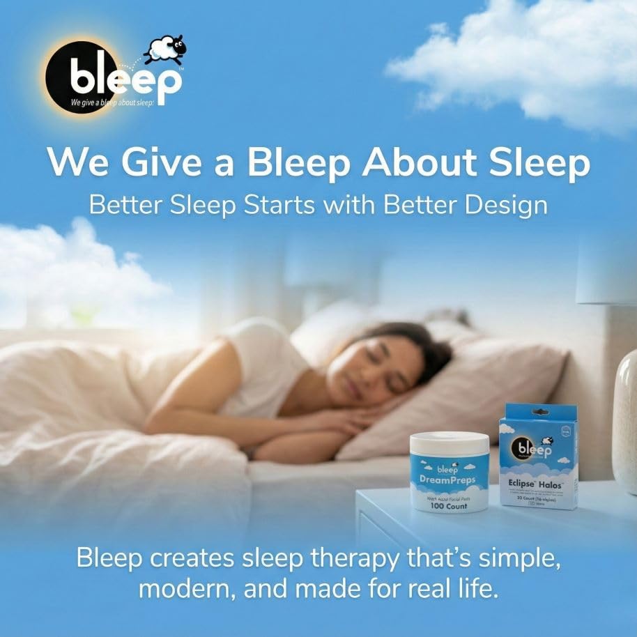 All-in-One CPAP Starter Pack by Bleep - Best CPAP Accessories Kit with Eclipse Mask, Halos, DreamPreps, Hose & Tube - Sleep Apnea Nose Mask for BiPAP Users - Therapy Kit and Supplies for Travel