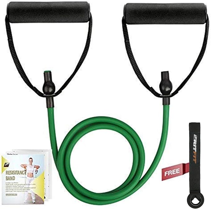 RitFit Single Resistance Exercise Band with Comfortable Handles - Ideal for Physical Therapy, Strength Training, Muscle To...