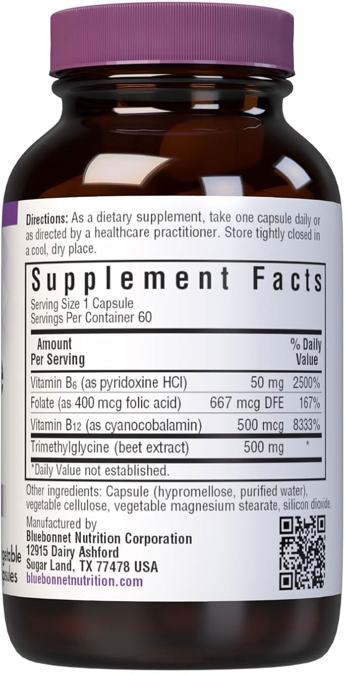 BlueBonnet Homocysteine Formula Supplement, 60 Count