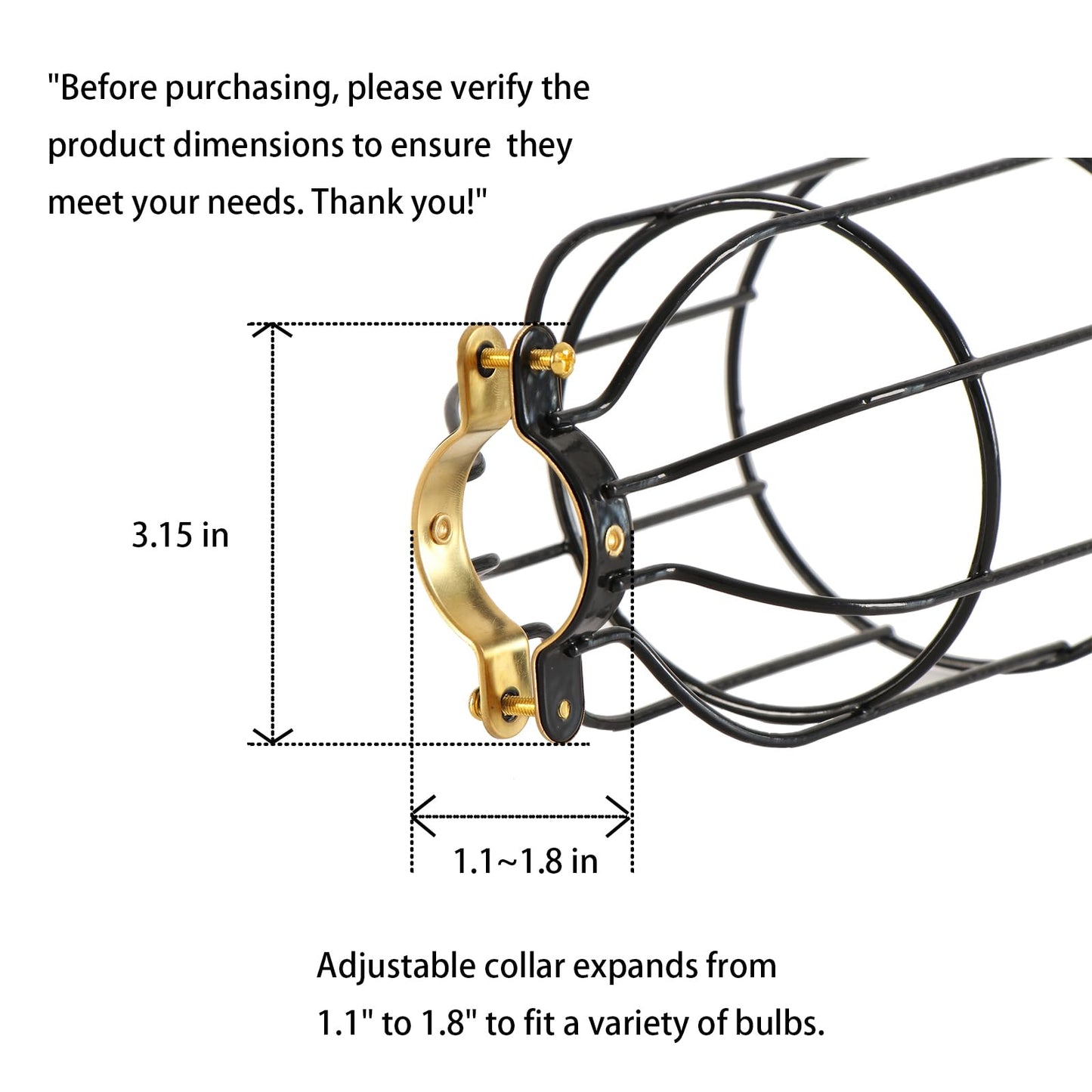 Xiding Farmhouse Vintage Industrial Metal Wire Cage  Old Open Style Lamp Guard Adjustable For Hanging Pendant Lighting  Perfect Diy Lamp Shade Replacement Accessories  Pack Of 4.