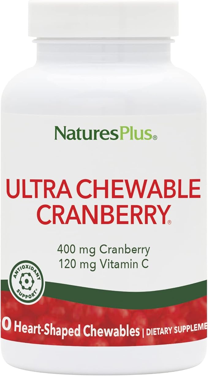Nature's Plus - Ultra Chewable-Cranberry W/Vit C, 200 mg, 90 chewable tablets