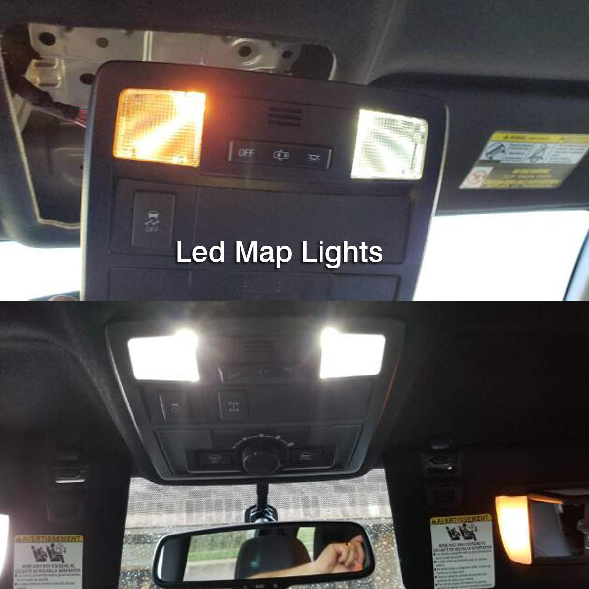 iBrightstar LED Bulbs Kit for Toyota Tacoma 2005-2021 - Interior, Vanity, License Plate, Backup Lights - Xenon White