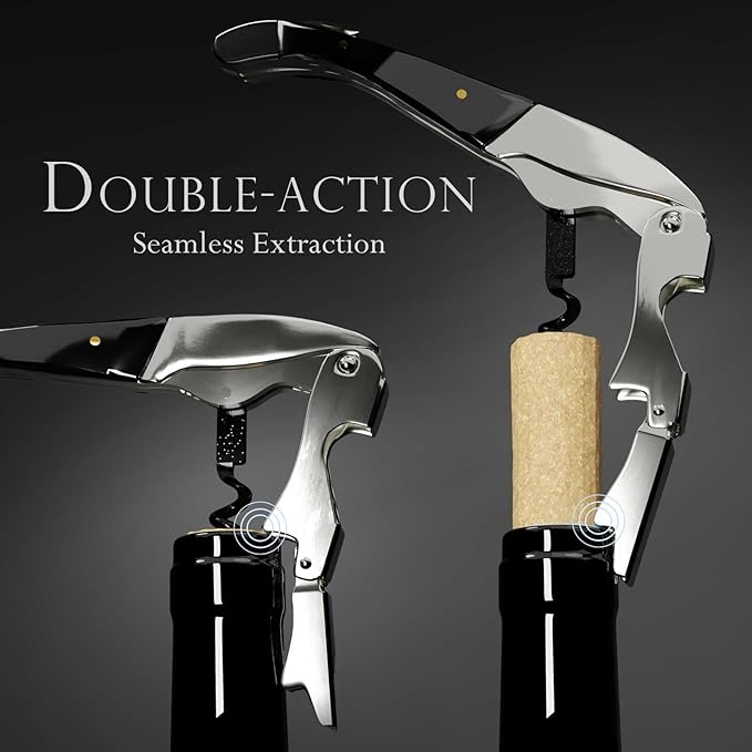 Zero Resistance Corkscrew Silent Wine Bottle Opener Waiters Corkscrew Wine Key Made in Japan (6-Coil Long Corkscrew)