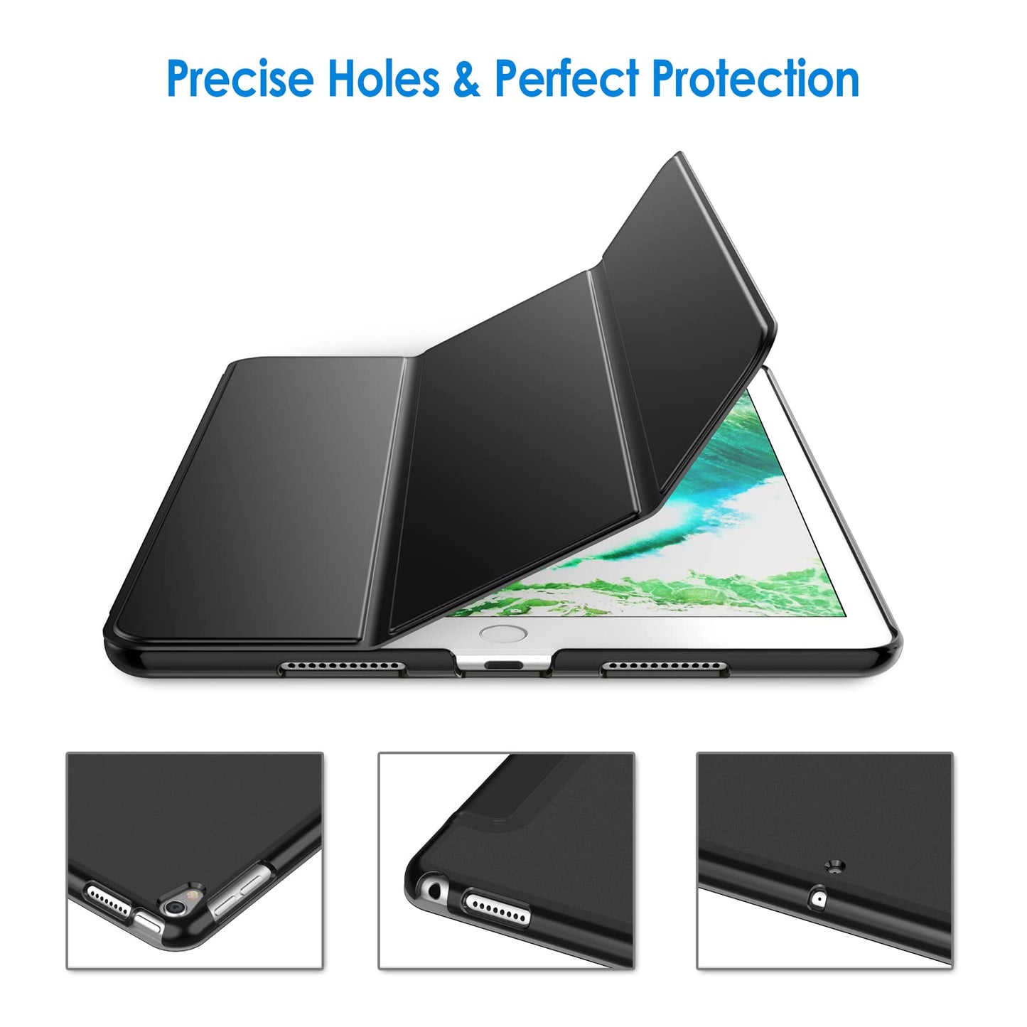 Jetech Case For Ipad Pro 10.5-Inch And Ipad Air 3 (10.5-Inch 2019, 3Rd Generation), Smart Cover Auto Wake/Sleep Cover (Black)