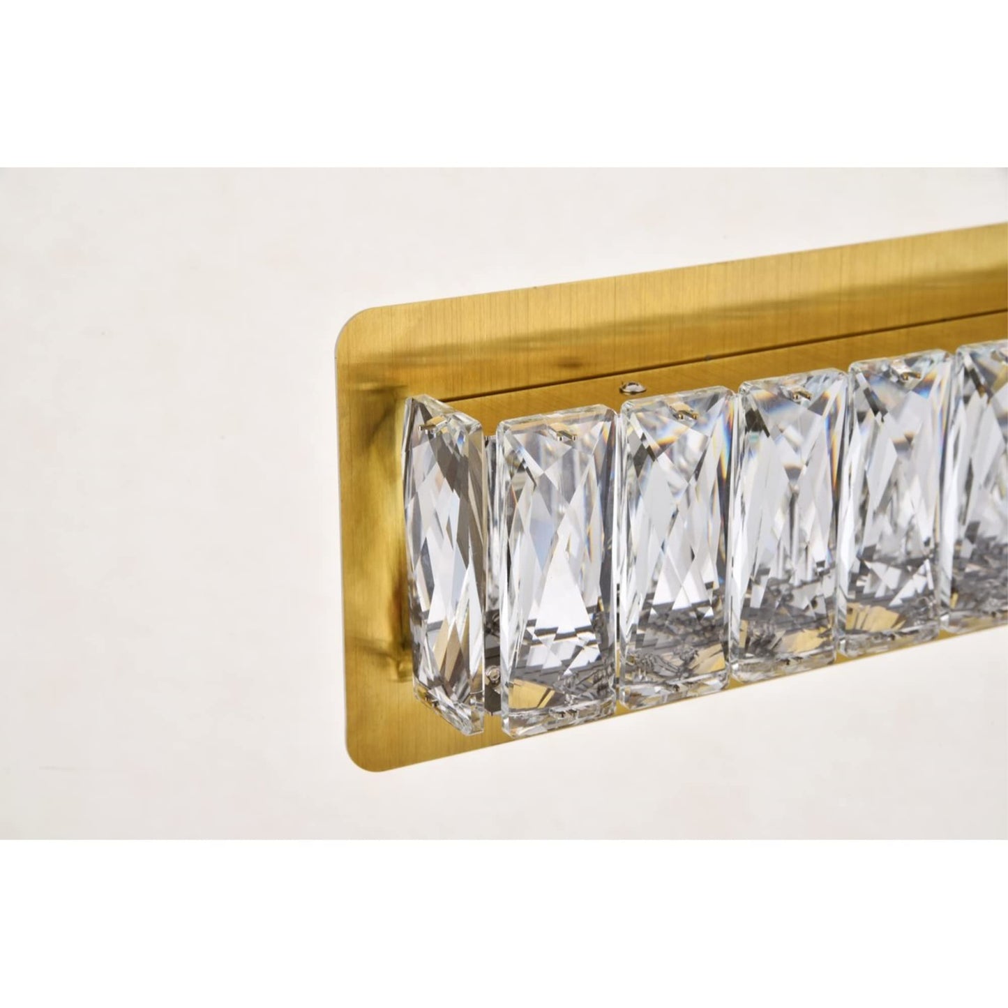 Elegant Lighting Monroe Gold Wall Sconce With Integrated Led Chip, Clear Royal Cut Crystal, Model 90859115