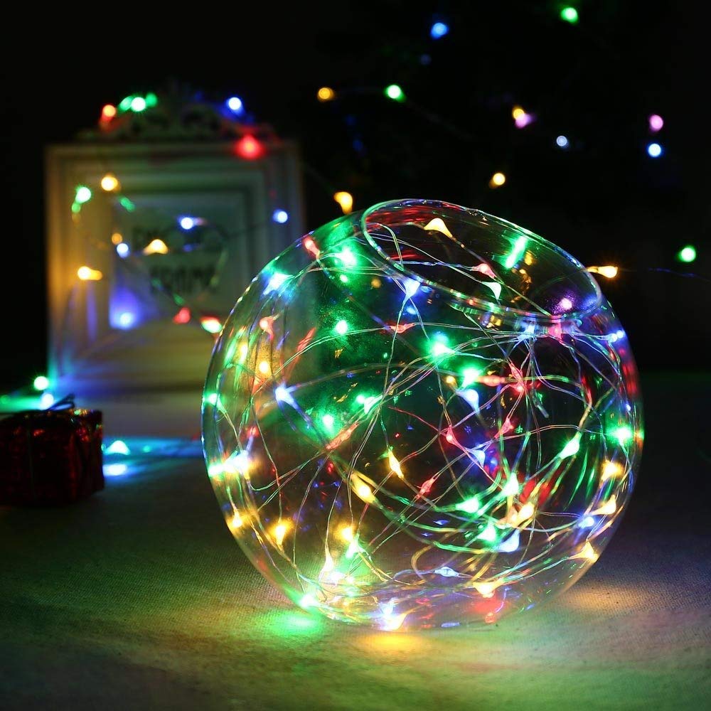 Mumuxi 10Ft Multicolor Led String Lights, 30 Leds, Battery Powered, Waterproof, Indoor/Outdoor Use, Model Fy-2032-004