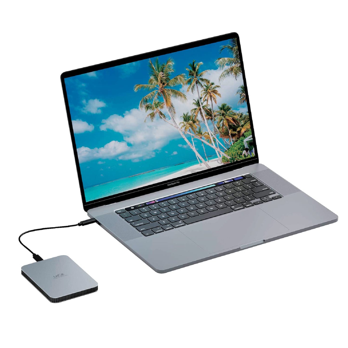 Lacie Mobile Drive 1Tb External Hard Drive Portable Hdd - Moon Silver, Usb-C 3.2, For Pc And Mac, Post-Consumer Recycled, With A
