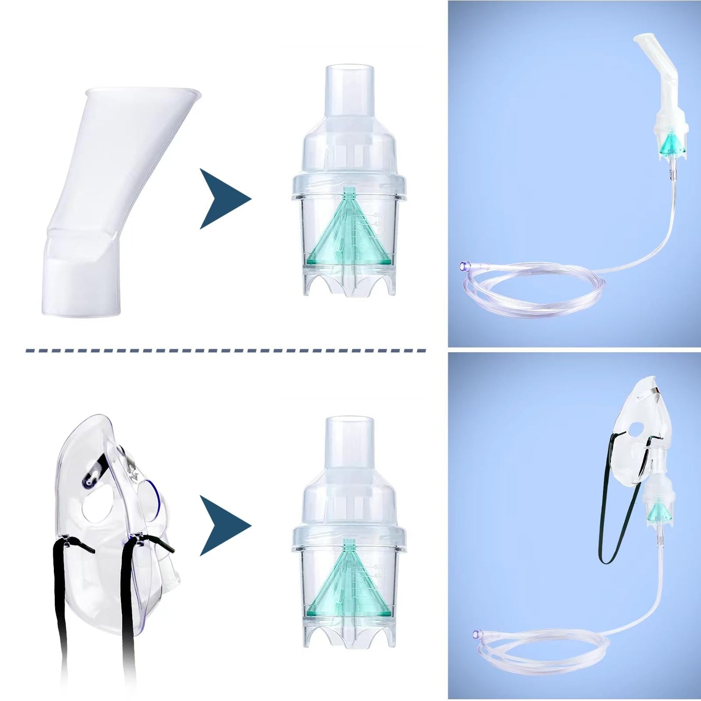 2 Packs Nebulizer Kit for Adult and Child