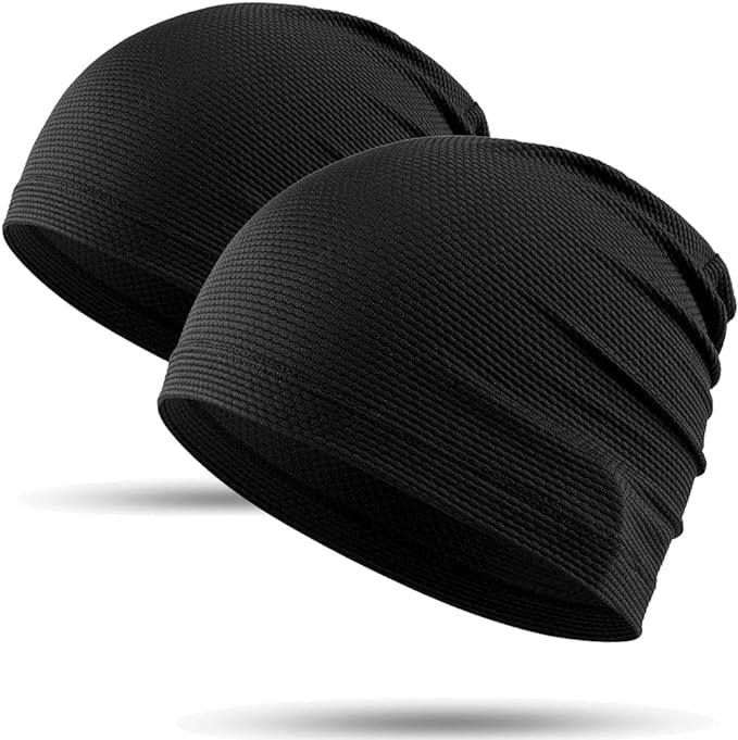 WTACTFUL 1Pack / 2 Pack Skull Caps for Men & Women - Breathable 3D Mesh Running Caps for Cycling, Gym