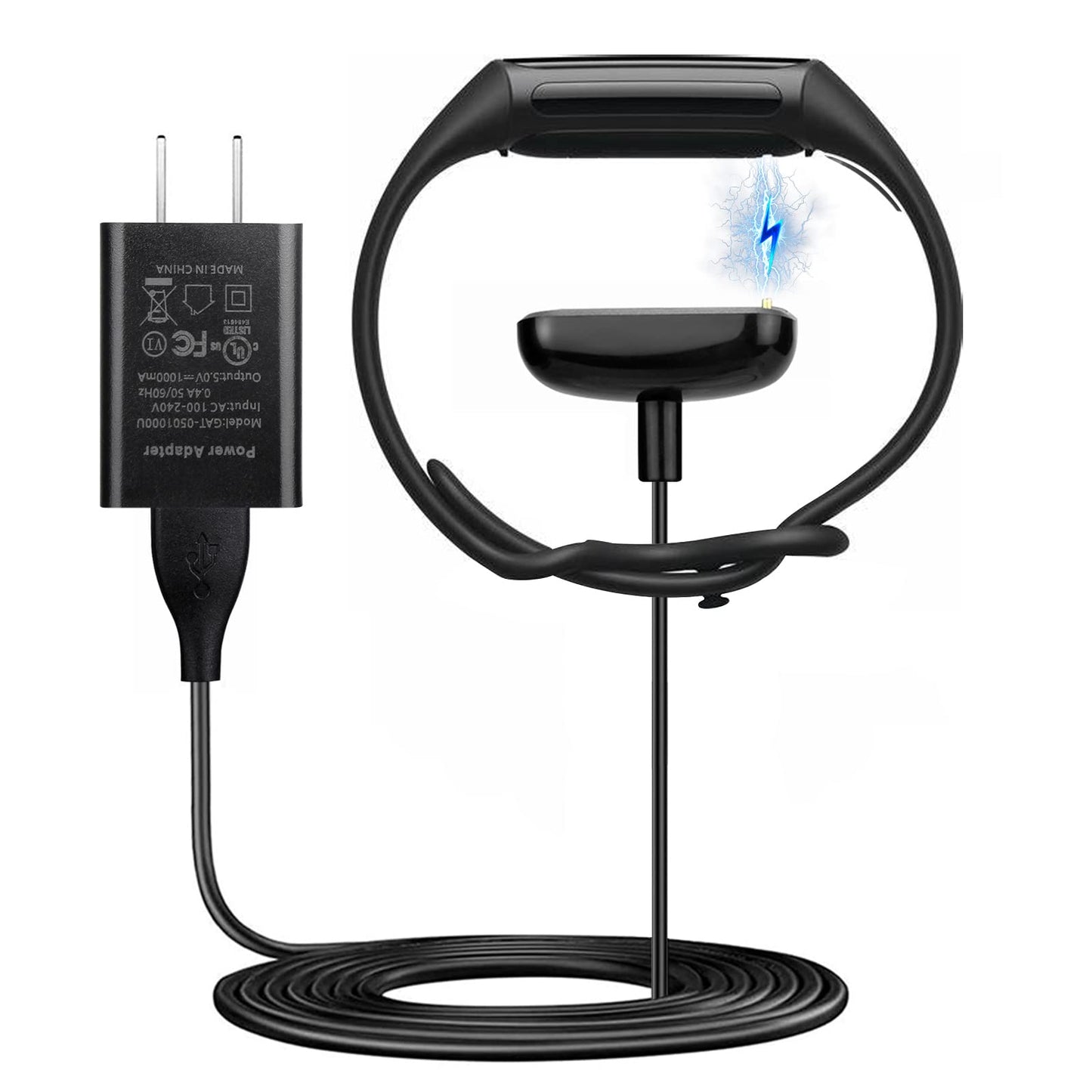 Charger For Fitbit Charge 6 / Charge 5 / Luxe Fitness Tracker - Power Adapter & Usb Magnetic Charging Cable Cord Accessories For