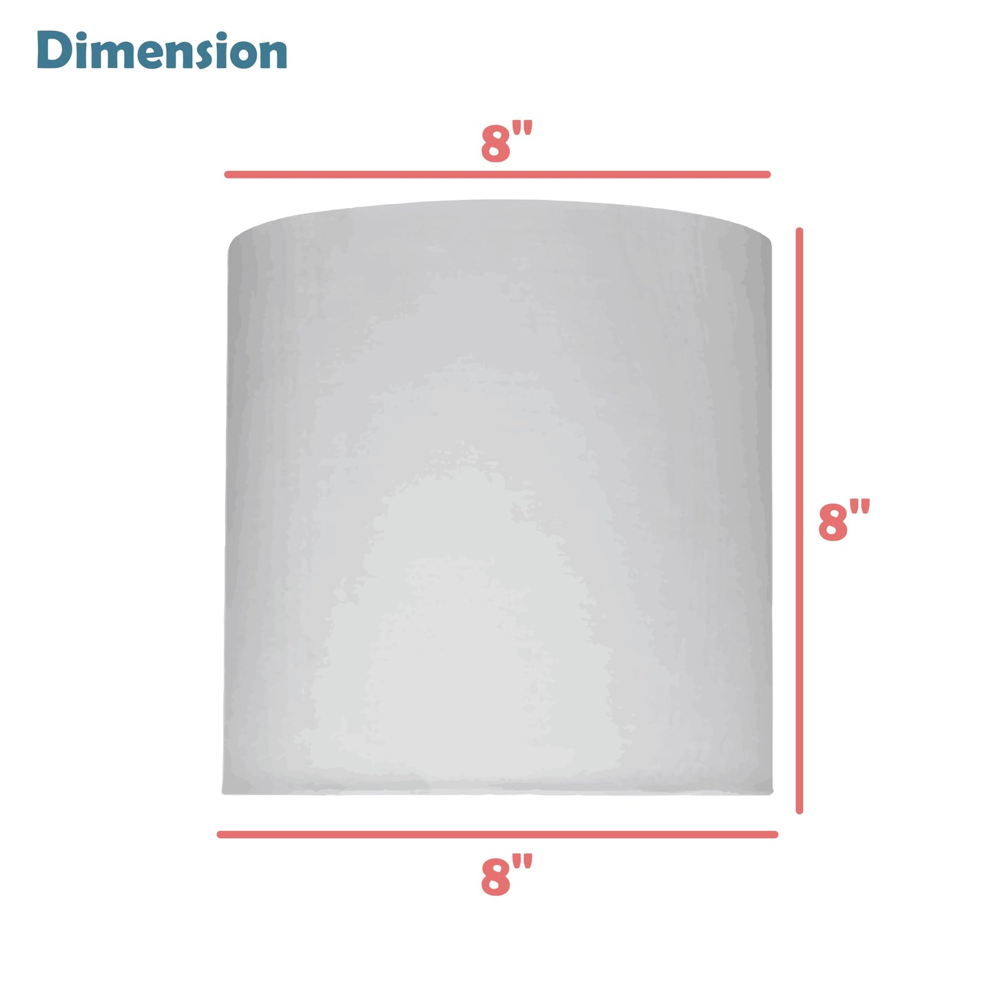 Aspen Creative Drum Lamp Shade, 8in x 8in x 8in, Rattan, White & Gold, Model 31611
