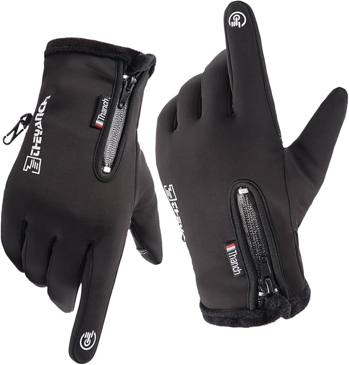 GORELOX Winter Warm Gloves,Touchscreen Cold Weather Driving Gloves Windproof Anti-Slip Sports Gloves for Cycling Running S...