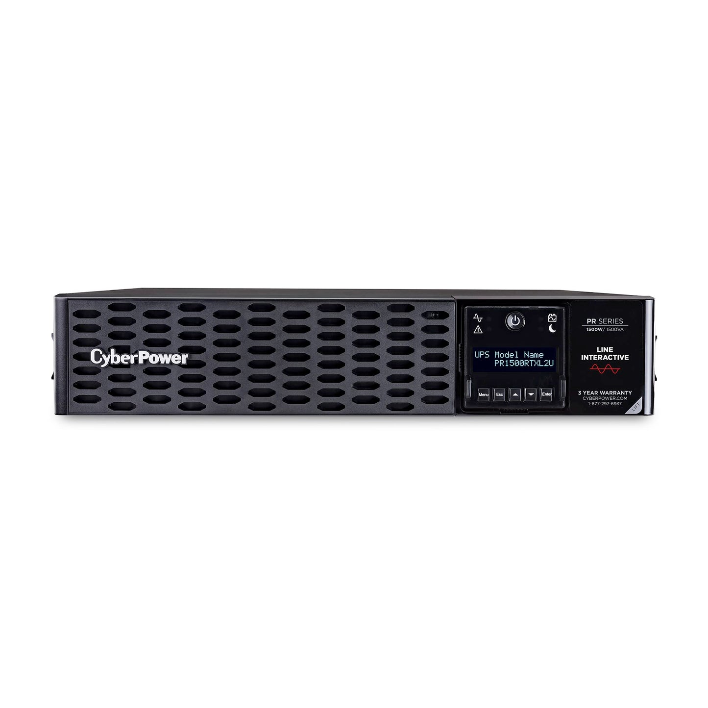 Cyberpower Pr1500Rtxl2U Smart App Sinewave Ups System, 1500Va/1500W, 8 Outlets, 2U Rack/Tower, Avr, Ebm Option